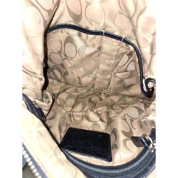 Vintage COACH 9326 Legacy Slim Black Leather Duffle Shoulder Bag Hangtag - Picture 10 of 12